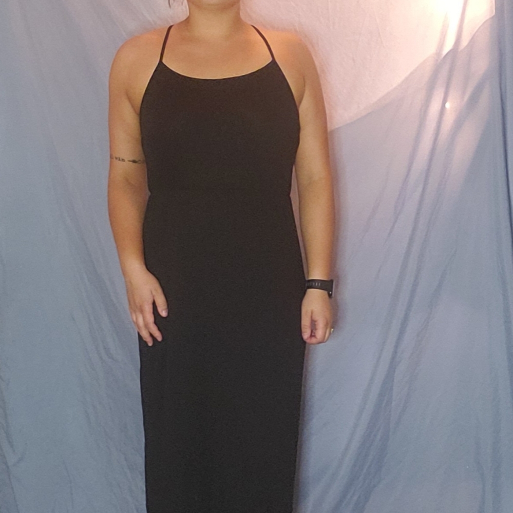 Black maxi dress